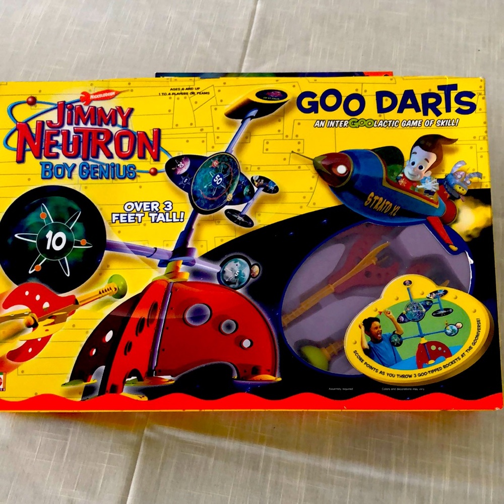 VINTAGE NWOT JIMMY NEUTRON BOY GENIUS GOO DARTS MATTEL GAMES UNOPENED -  #OS0026
